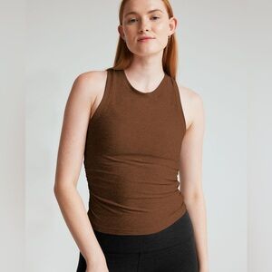 Beyond the Bump Shirred Feather Weight tank Burgundy XL NWT